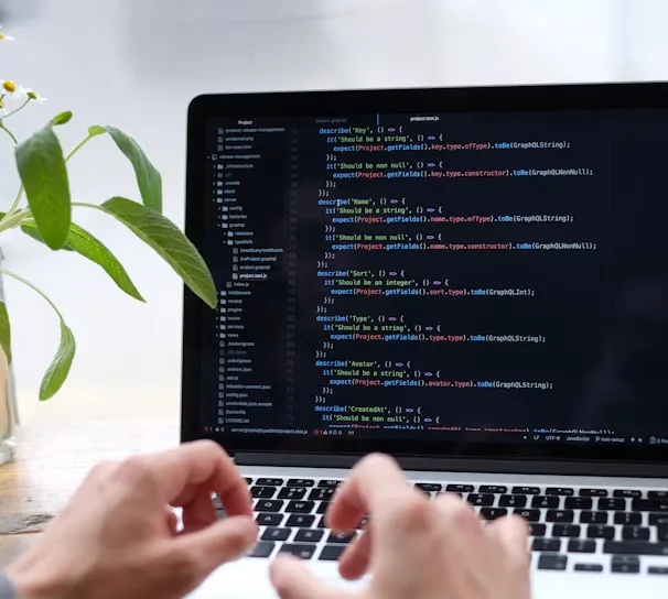 Desenvolvedor programando uma extensão para o ERP